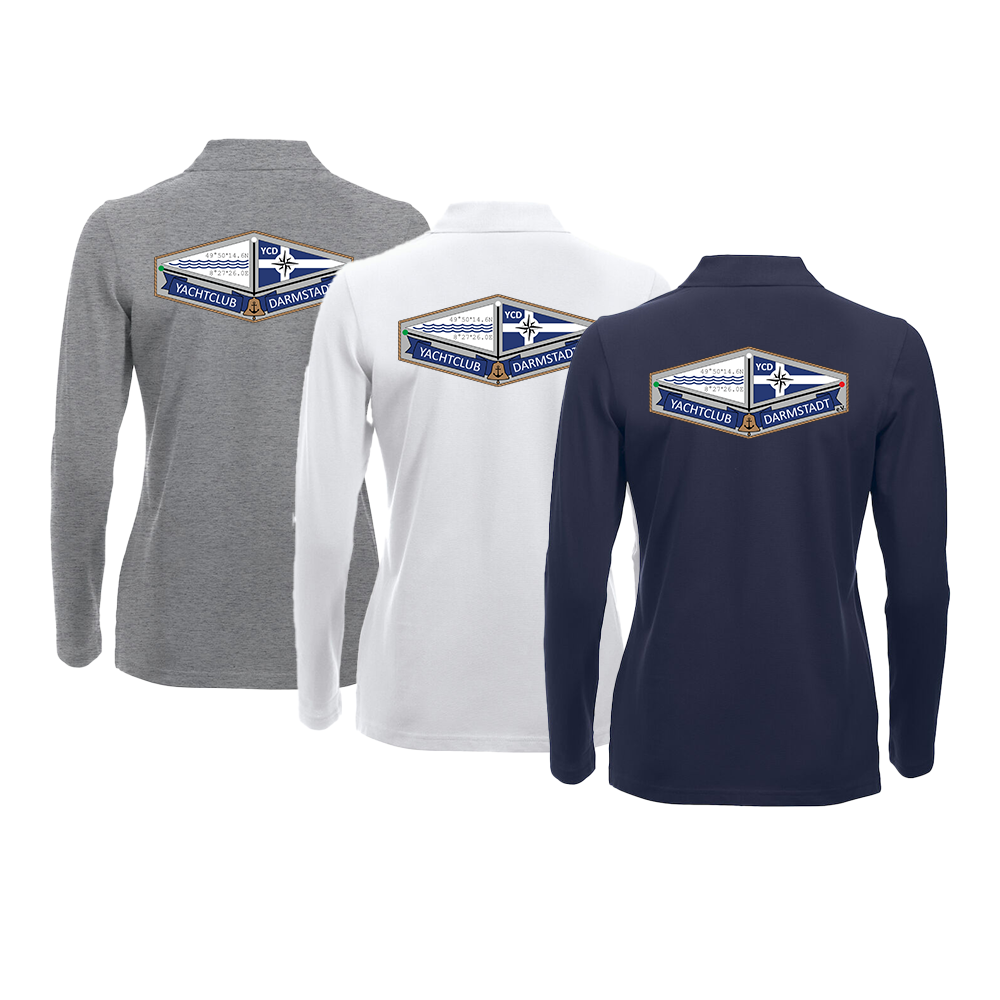 Polo Damen langarm Yachtclub Darmstadt